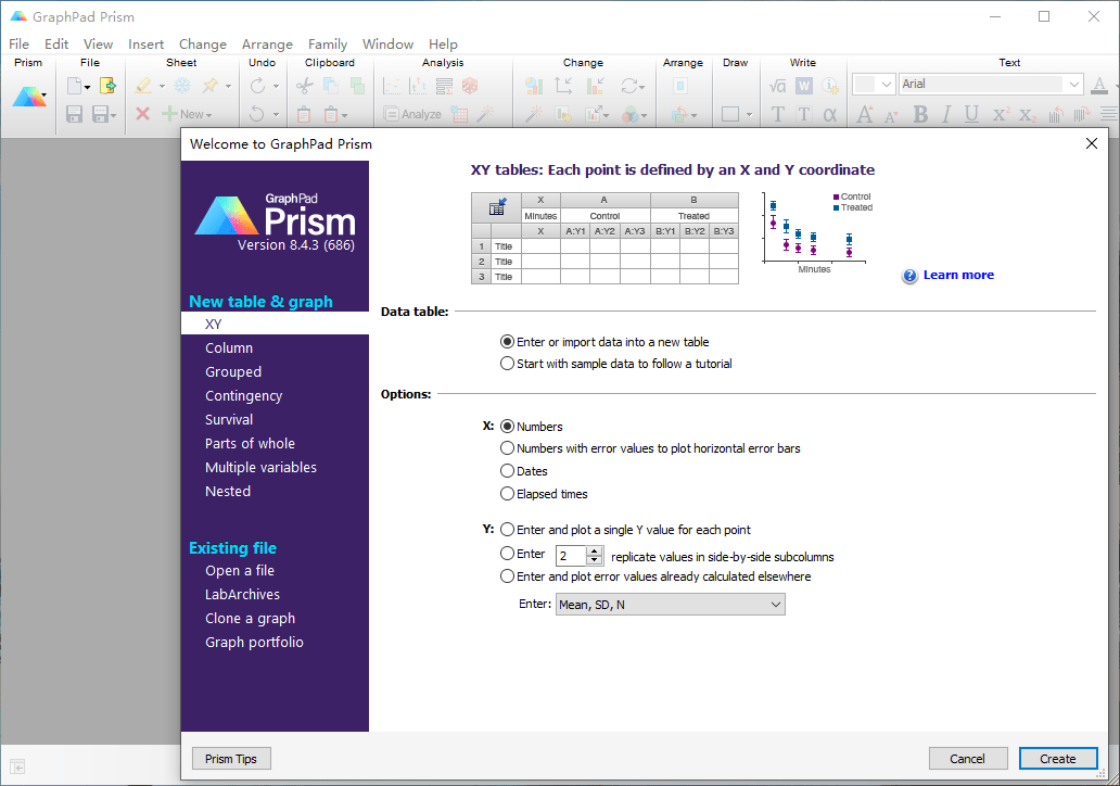 GraphPad Prism for Win v9.0.0.121 专业的科研绘图软件英文最新版